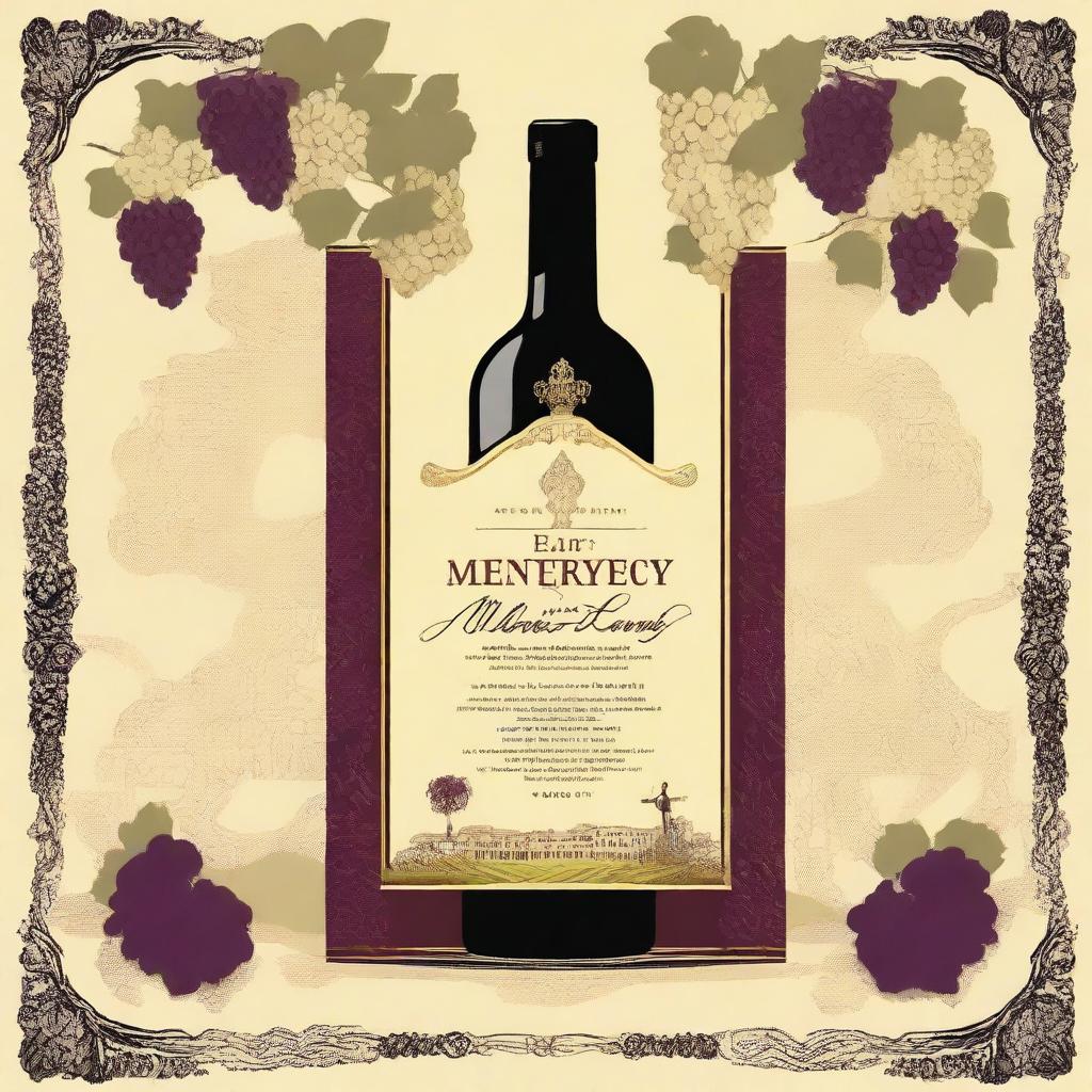 Create a vibrant and eye-catching 43 x 63 poster for the Monterrey wine fair in a Baroque style