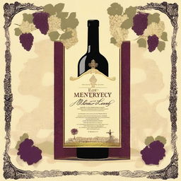 Create a vibrant and eye-catching 43 x 63 poster for the Monterrey wine fair in a Baroque style