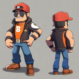 Create an image of a Brawl Stars character named Jason