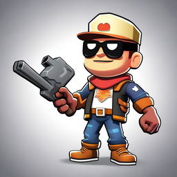 Create an image of a Brawl Stars character named Jason