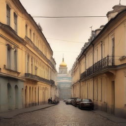 Create an image that captures the essence of escaping the bustling and dusty streets of St