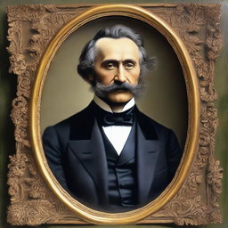 A detailed portrait of Alexander Sergeyevich Griboyedov, a famous Russian diplomat, playwright, and composer, set in the early 19th century