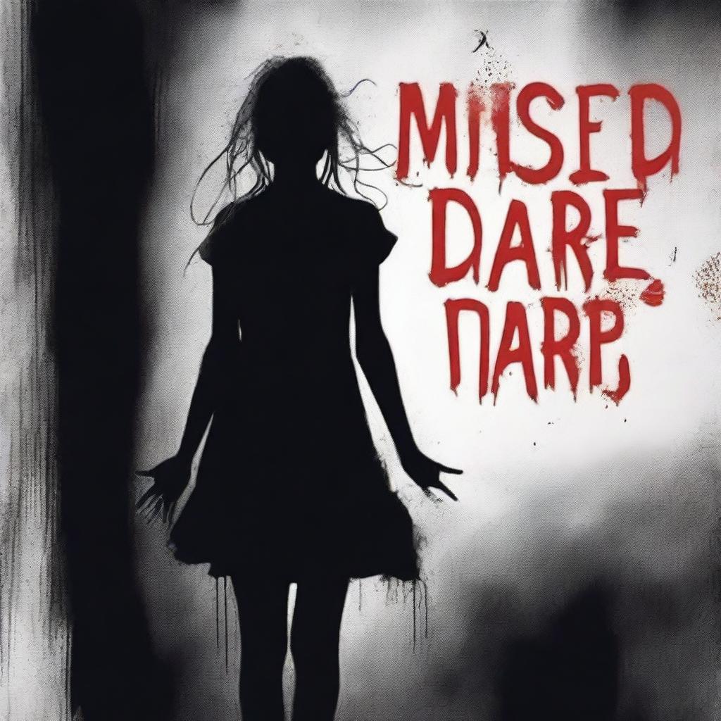 Create a horror novel cover with the title 'Twisted Dare'