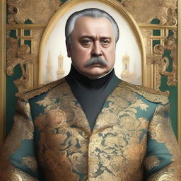 Create an image of Pavel Afanasievich Famusov, a character from Russian literature