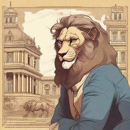 Create an illustration depicting a character from the early 19th century, reflecting the themes of dishonesty and hypocrisy