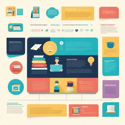 Create an infographic that visually represents various aspects of education