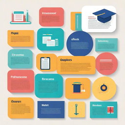 Create an infographic that visually represents various aspects of education