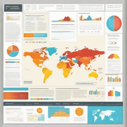 Design an infographic that illustrates various statistics and facts about global population