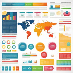 Design an infographic that illustrates various statistics and facts about global population