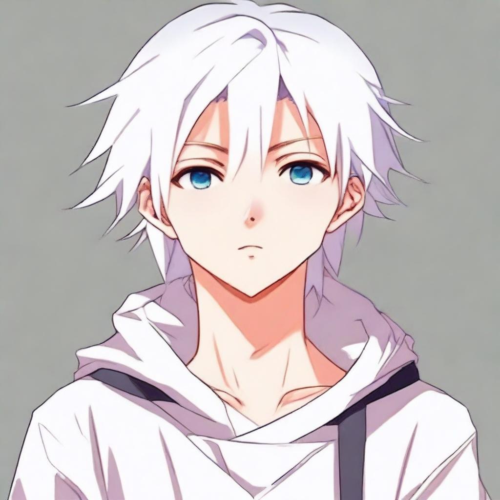 Create an image of a 17-year-old anime boy