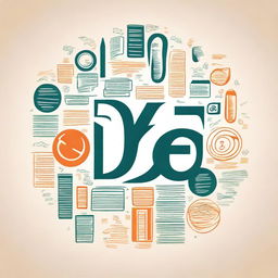 Create an academic article cover that visually represents the theme of language interference