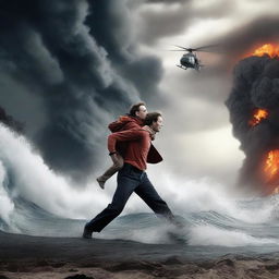 Action movie poster for a movie titled 'Force Majeure'