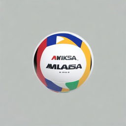 A banner featuring the Mikasa brand logo prominently displayed alongside a volleyball