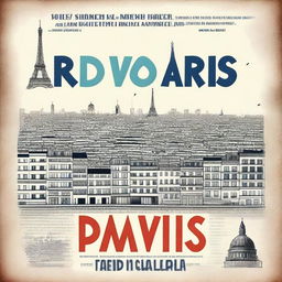 Create a movie poster for a film titled 'Survivre à Paris' with the subtitle 'une ville développée avec les problèmes du tiers-monde'