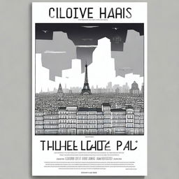 Create a movie poster for a film titled 'Survivre à Paris' with the subtitle 'une ville développée avec les problèmes du tiers-monde'