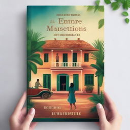 A book cover for a novel titled 'Entre Amores e Mistérios'