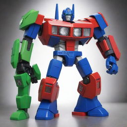 An innovative fusion of Ben 10 and Optimus Prime, highlighting prominent features from both characters