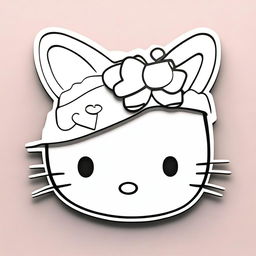 A CNC relief of Hello Kitty wearing a crab hat