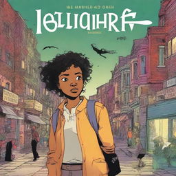 A captivating graphic novel cover featuring a mix of intriguing characters and a dynamic background