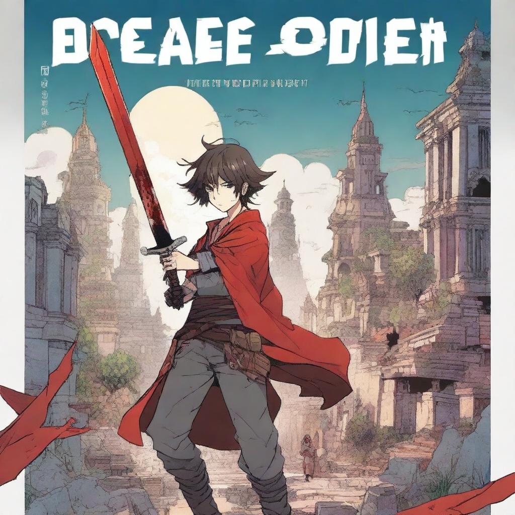 A fantasy graphic novel cover in anime style art