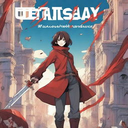 A fantasy graphic novel cover in anime style art