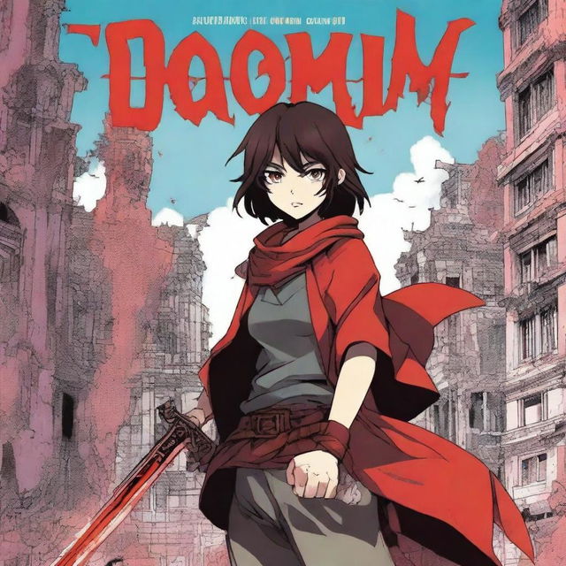 A fantasy graphic novel cover in anime style art