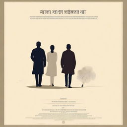 A minimal and elegant poster for a film based on the life of a writer in the Indian film industry and his friends