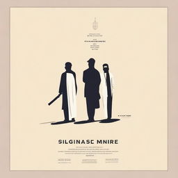 A minimal and elegant poster for a film based on the life of a writer in the Indian film industry and his friends