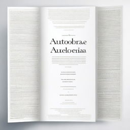 A rectangular design with the word 'Autobiografías' written in elegant white lettering