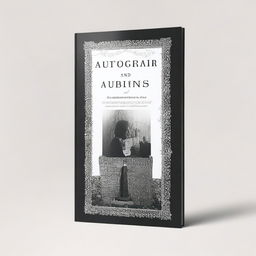 A rectangular design with the word 'Autobiografías' written in elegant white lettering