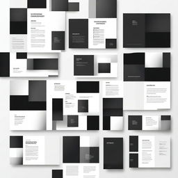 Create a black and white cover design for an annex section that includes squares for images