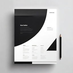 Create a black and white cover design