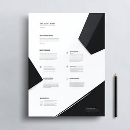 Create a black and white cover design