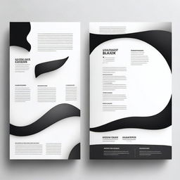 Create a black and white cover design