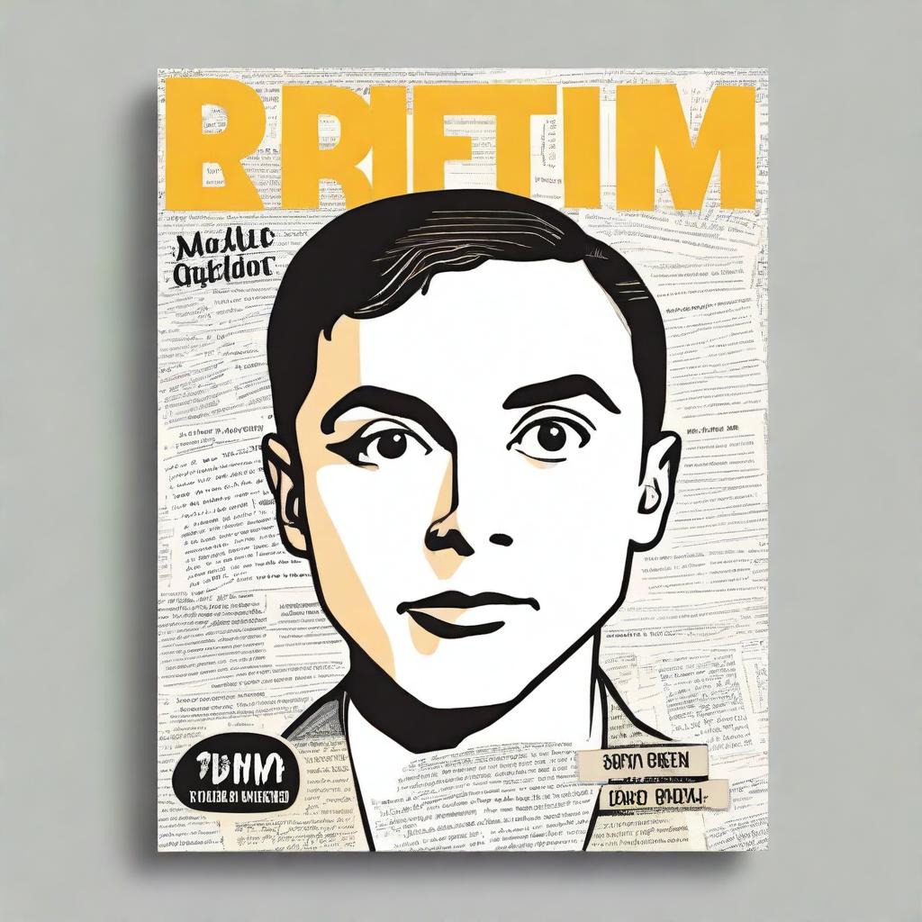 Create a book cover featuring Sheldon Cooper, the iconic character from The Big Bang Theory