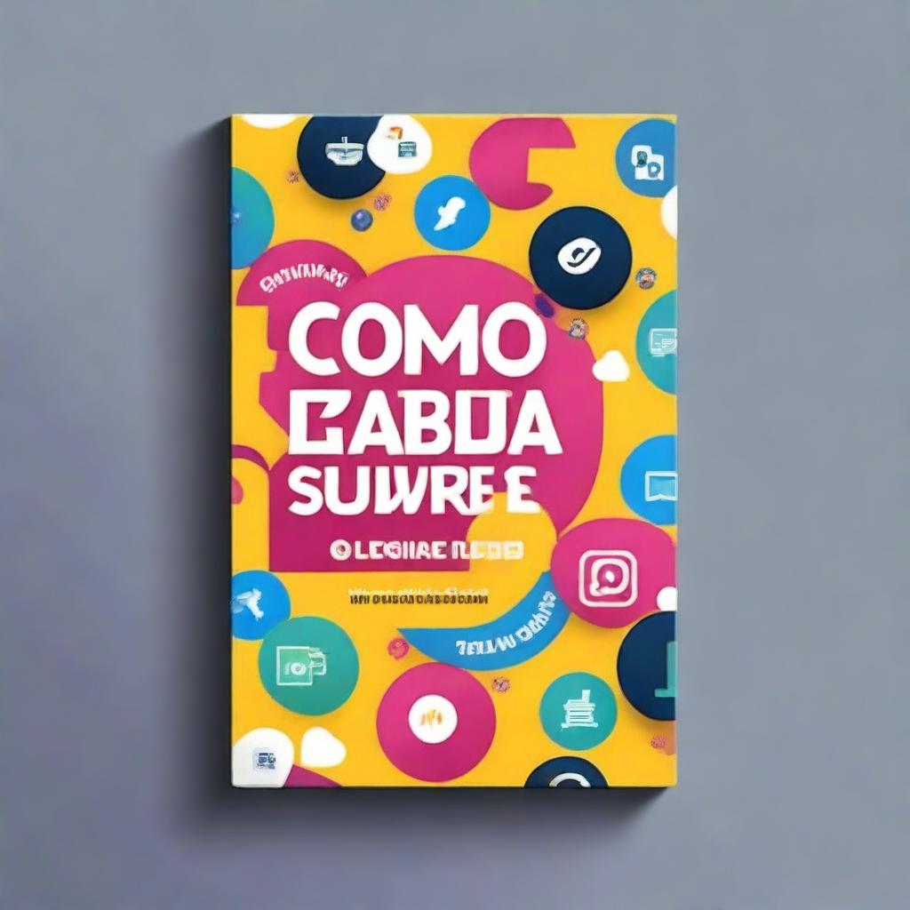 An eye-catching book cover design for 'Como Monetizar suas Redes Sociais e Ganhar Muito Dinheiro'