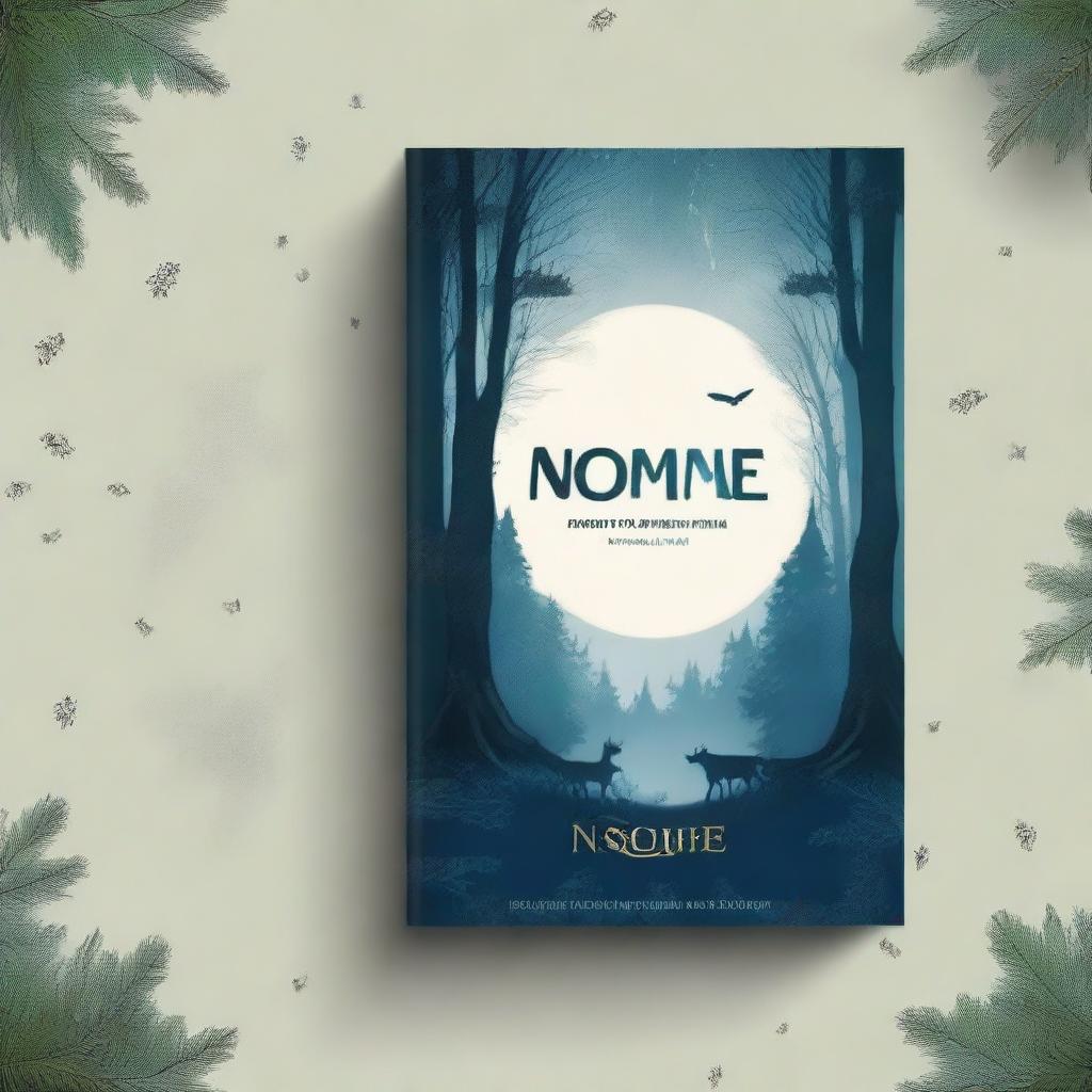 Create a book cover with the title 'Nome' at the top and an author's name at the bottom