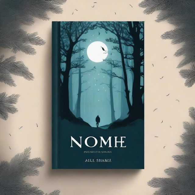 Create a book cover with the title 'Nome' at the top and an author's name at the bottom