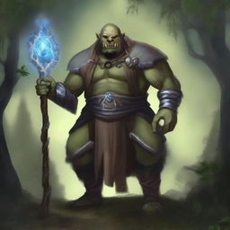 Create an image of a powerful mage orc