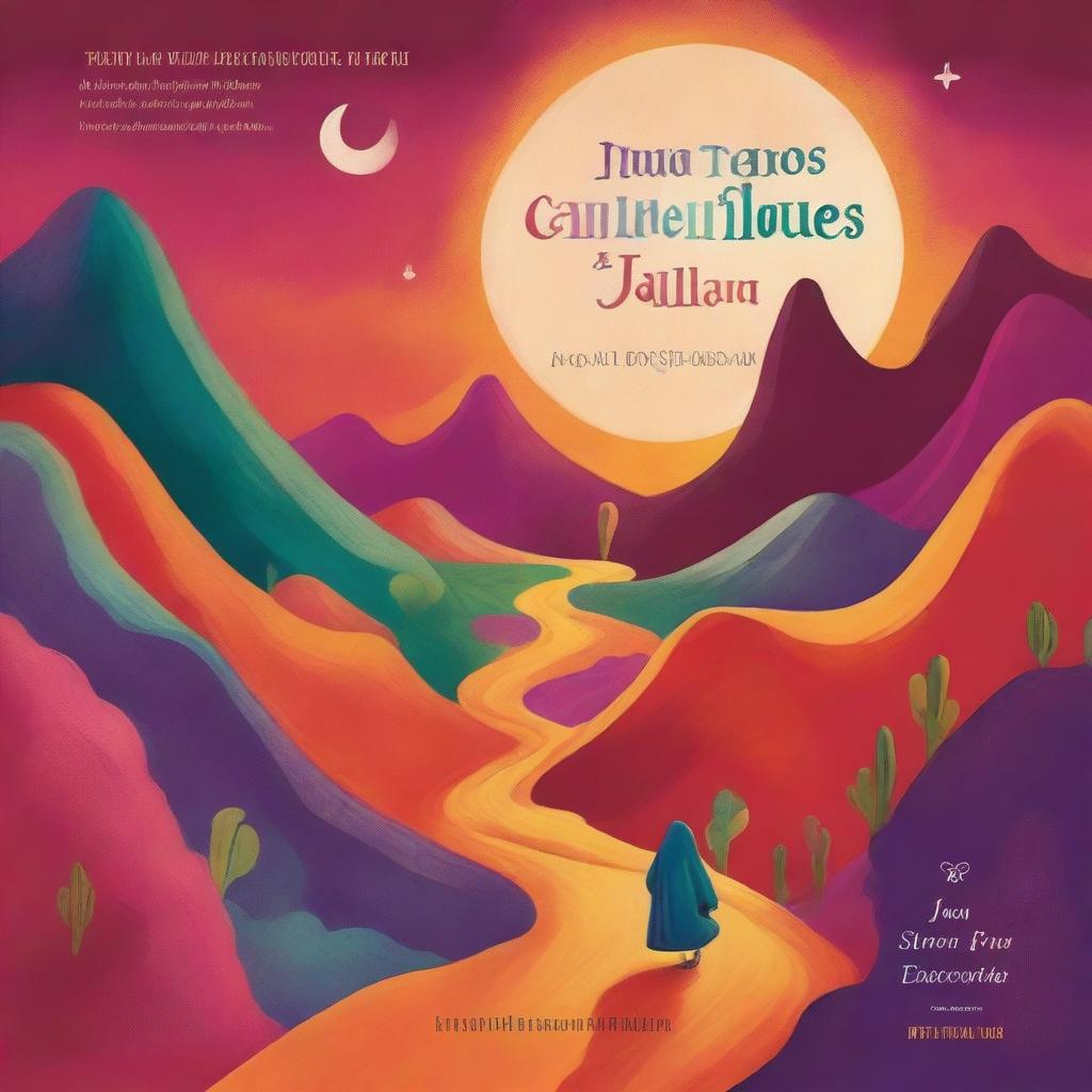 A book cover titled 'Caminhos das diversidades de uma Alma em Transição' featuring a winding path filled with different colors and textures, symbolizing various experiences and learnings