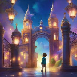 A young boy is seen entering a fantastical city made of dreams