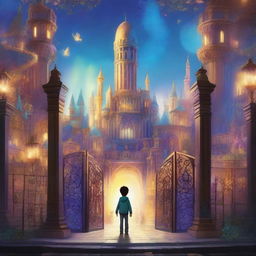 A young boy is seen entering a fantastical city made of dreams