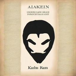 Crie uma capa de livro apresentando um garoto chamado Kain