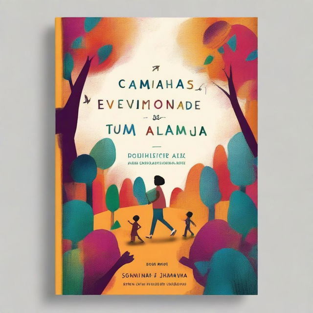 A book cover for 'Caminhos das diversidades de uma Alma em Transição' that reflects the title and concept behind the poems