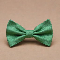 A bow tie designed in the shape of a beautiful green leaf.