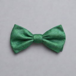 A bow tie designed in the shape of a beautiful green leaf.