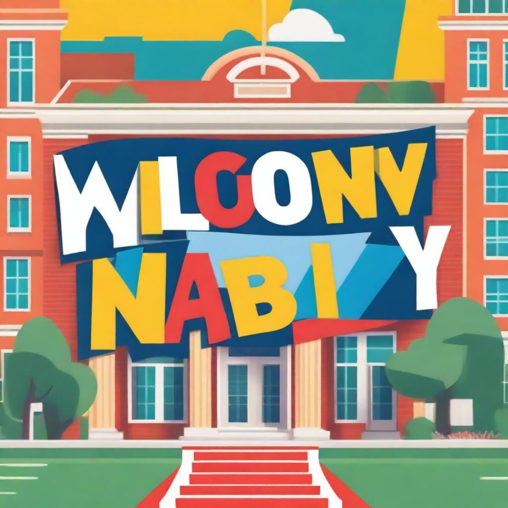 A vibrant and welcoming banner with the text 'WELCOME TO VARSITY' in bold, colorful letters