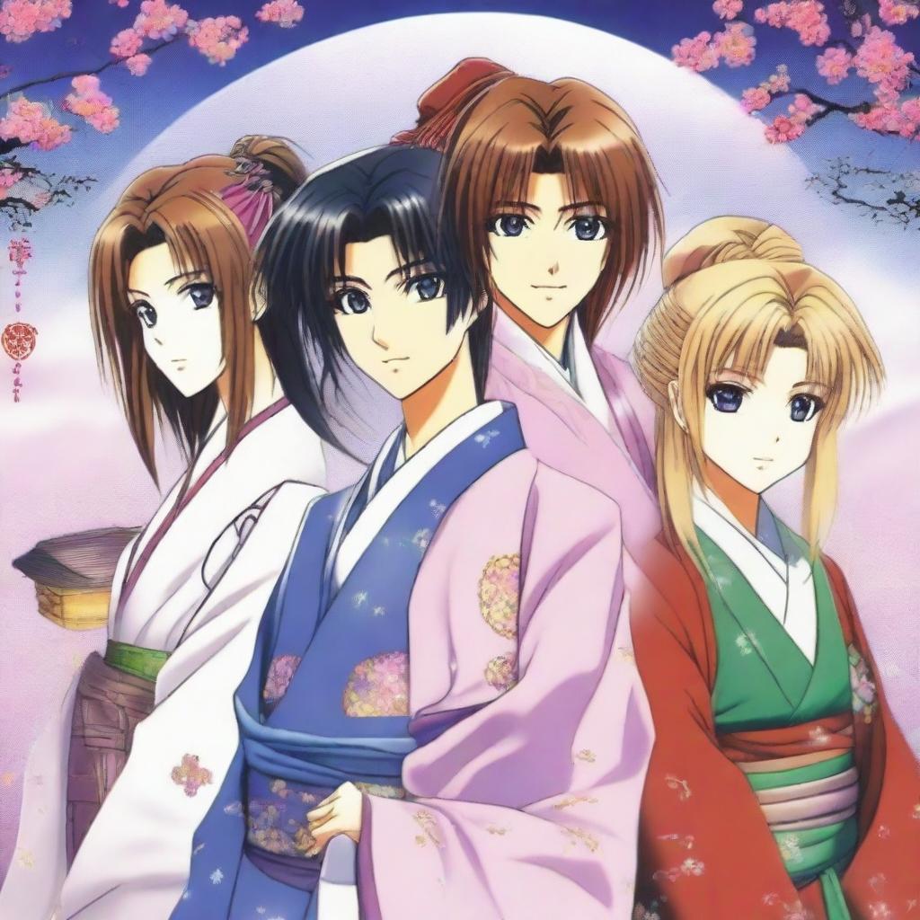 Design a cover for the anime 'Fushigi Yuugi'