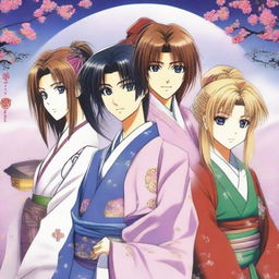 Design a cover for the anime 'Fushigi Yuugi'