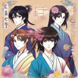 Design a cover for the anime 'Fushigi Yuugi'